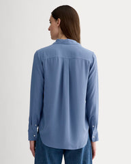 The Must-Have Shirt in Washable Silk | French Blue
