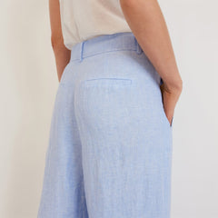 The Linen Way-High® Drape Pant | Light Blue