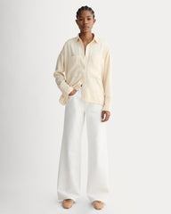 The Boxy Overshirt in Buttersoft | Parchment