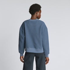 The ReNew Teddy Oversized Crew | Faded Blue