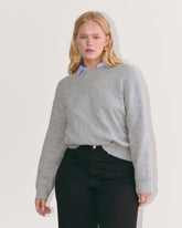 The Cocoon Crew in Plush Cotton | Heathered Grey