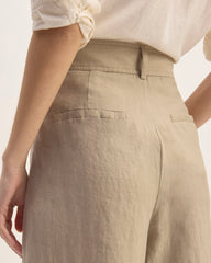 The Linen Way-High® Drape Pant | Trench Coat Khaki