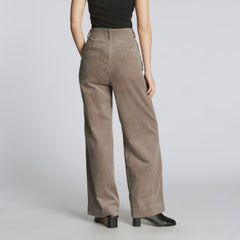 The Corduroy Way-High® Drape Pant | Taupe Grey