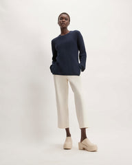 The Organic Cotton Slim Crew Sweater | Navy