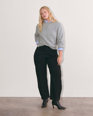 The Cocoon Crew in Plush Cotton | Heathered Grey