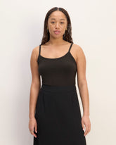 The Supima® Form Spaghetti Strap Cami | Black