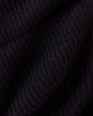 The Cashmere Fine Rib Beanie | Black