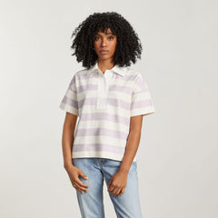 The Retro Jersey Polo | Pale Orchid / Canvas
