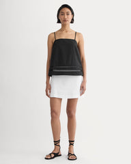 The Lace Trim Tank | Black