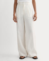 The Linen Way-High® Drape Pant | Natural Chambray