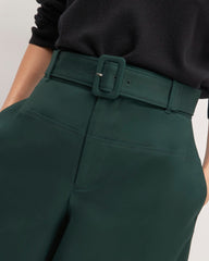 The Structured Cotton Belted Pant | Scarab