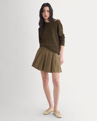 Utility Pleated Mini Skirt | Olive
