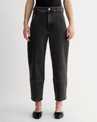 The Utility Barrel Jean | Washed Black | Regular