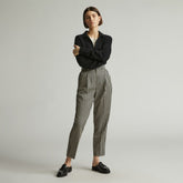 The Draper Tapered Pant in Buttersmooth | Khaki / Black