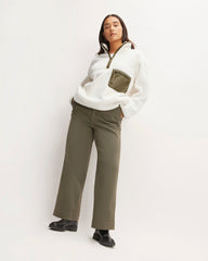 The ReNew Fleece Oversized Half-Zip | Bone