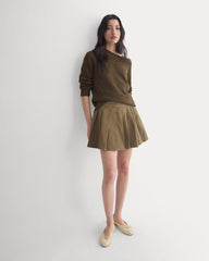 Utility Pleated Mini Skirt | Olive