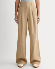 The Draper Pleated Pant in Buttersmooth | Ash Brown | 32" Inseam