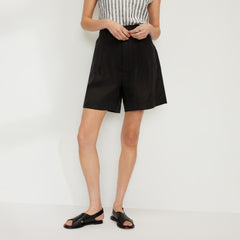 The Linen Way-High® Drape Short | Black