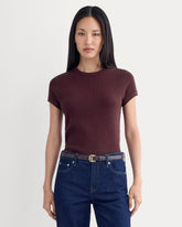 Shrunken Tee in Cozy Waffle | Heathered Port Royale