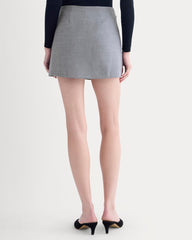 Wrap Mini Skort in Tailor Twill | Heather Graphite