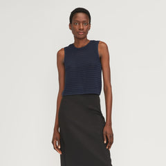 The Crochet Knit Cami | Navy