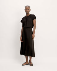 The Gathered Neck Top | Black