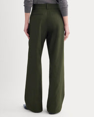 Wide-Leg Trouser in Buttersmooth | Dark Green | 30" Inseam