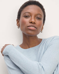 The Classic Crew in Cashmere | Sky Blue