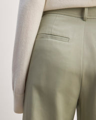 The Draper Pleated Pant in Buttersmooth | Seagrass | 30" Inseam