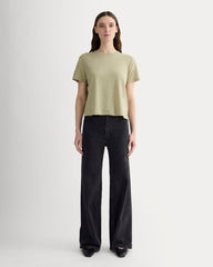 The Box-Cut Tee in Cotton Linen | Eucalyptus