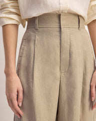 The Linen Way-High® Drape Pant | Trench Coat Khaki