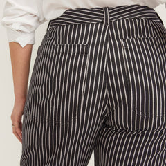 The Utility Barrel Pant | Black / Bone | Regular