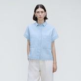 The ReChambray Box Shirt | Icy Blue