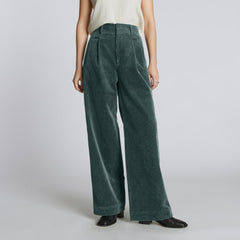 The Corduroy Way-High® Drape Pant | Evergreen