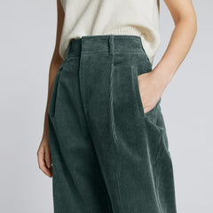 The Corduroy Way-High® Drape Pant | Evergreen