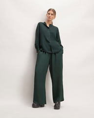 The Hammered Satin Popover Shirt | Scarab