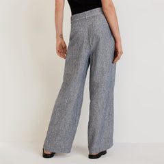 The Linen Way-High® Drape Pant | Canvas Tan / Navy