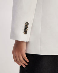 The Oversized Blazer in Buttersmooth | White