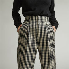 The Draper Tapered Pant in Buttersmooth | Khaki / Black