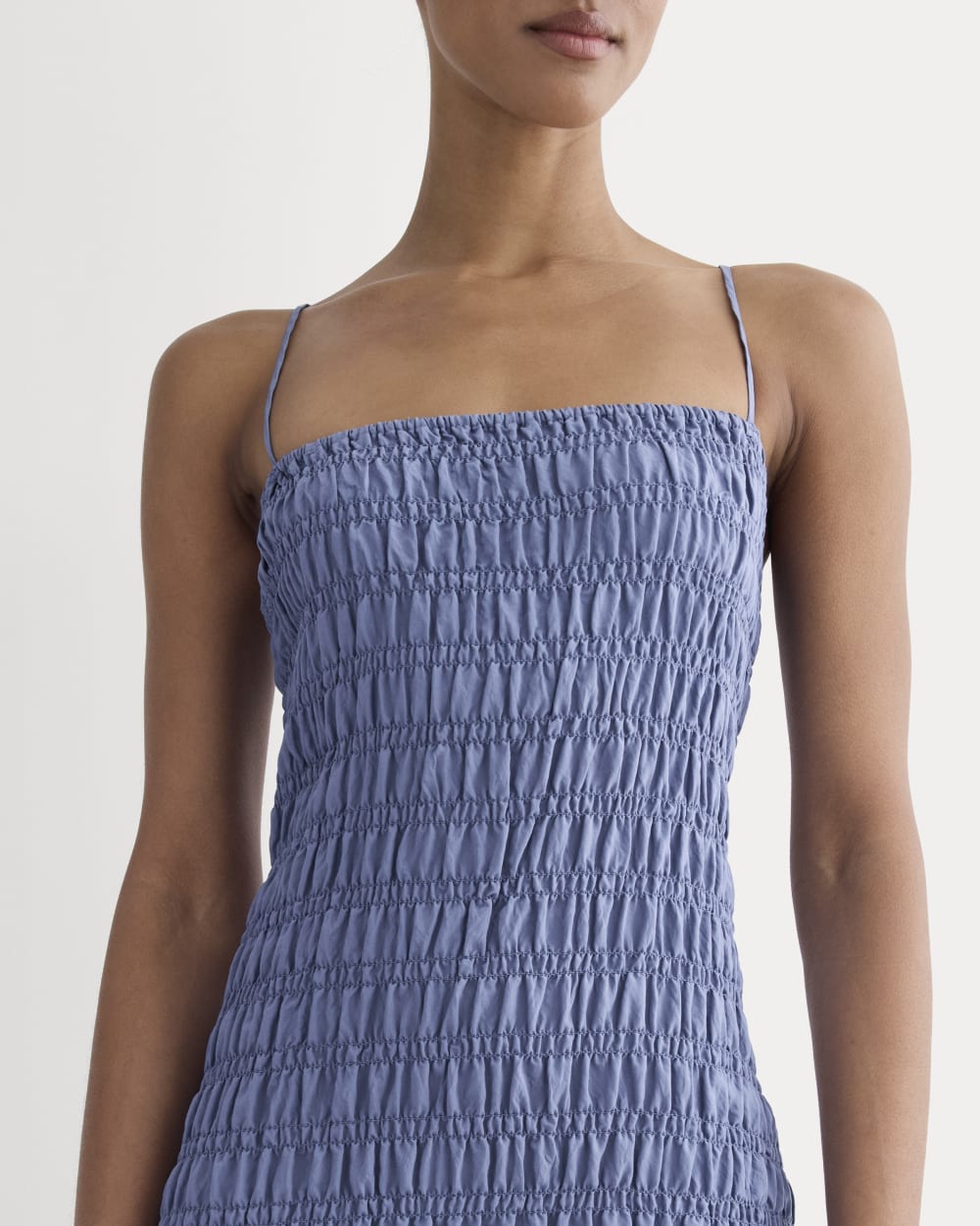 The Smocked Column Dress | Blue Dusk