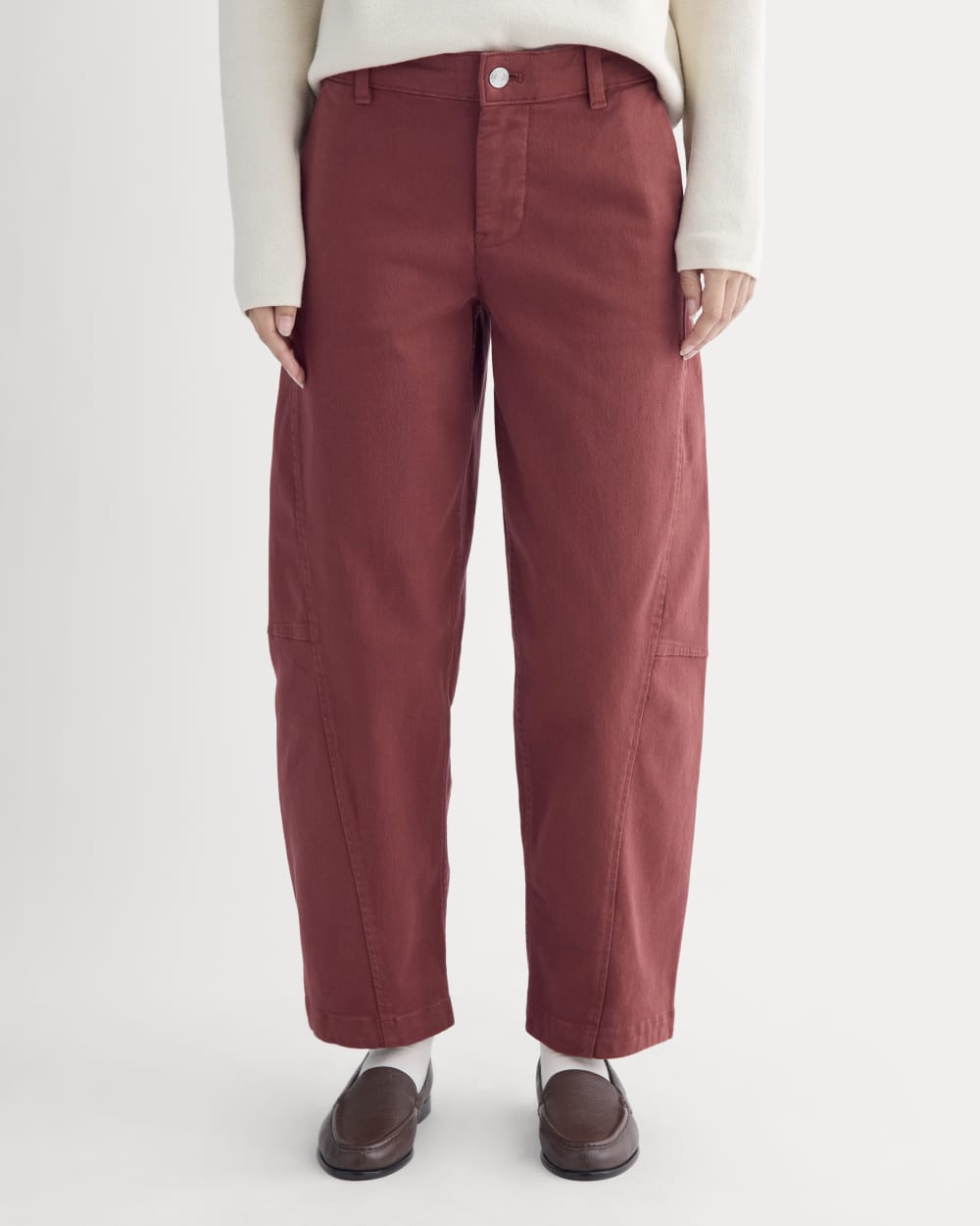 Twisted Seam Barrel Pant | Henna Red