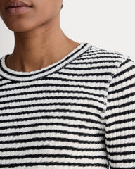 The Cozy Rib Long-Sleeve Tee | Bone / Black