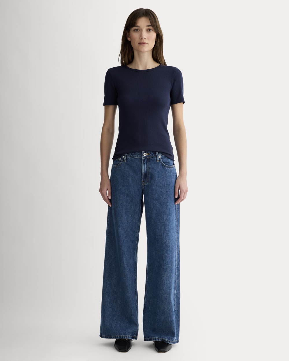The Luxe Rib Crew | Navy