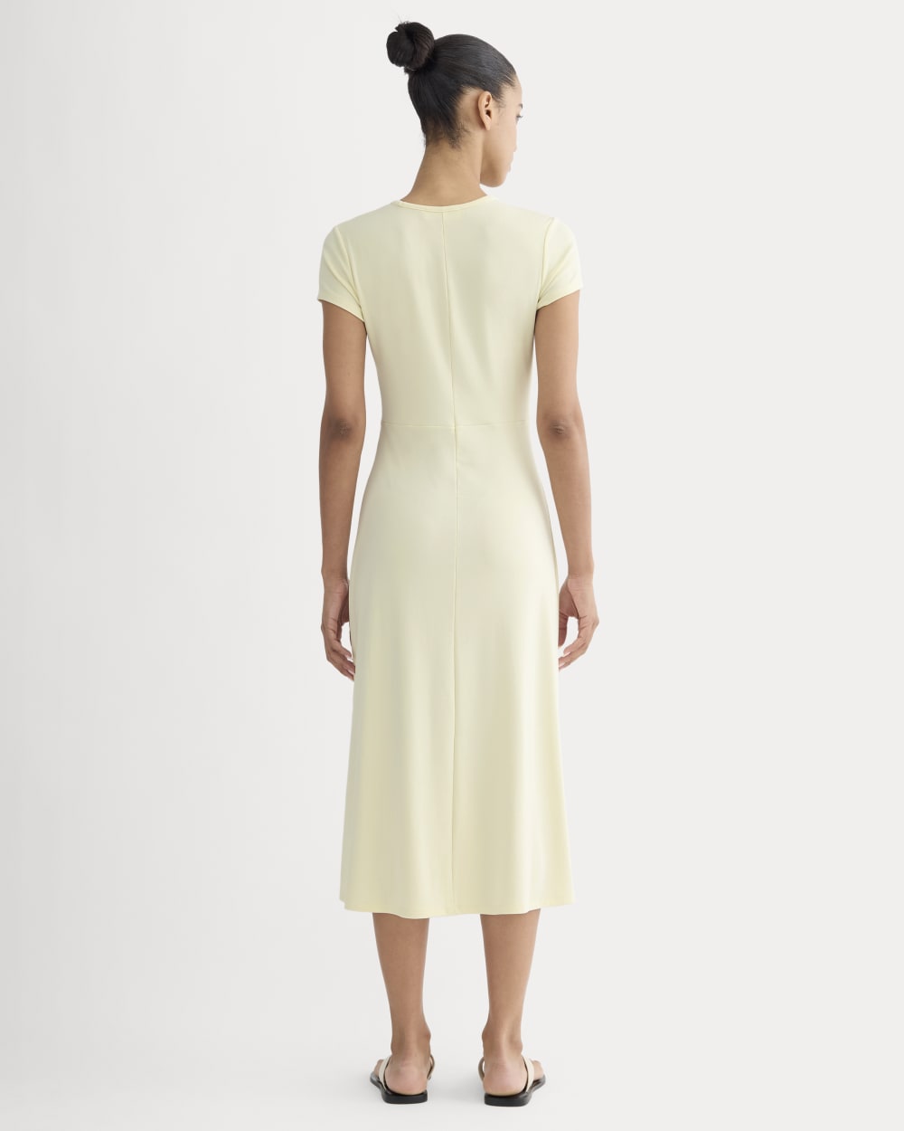 Midi Tee Dress in Butterknit | Light Yellow