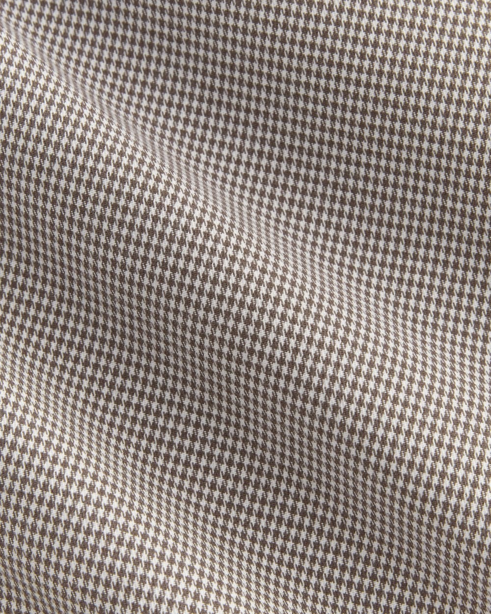 The Draper Pleated Pant in Buttersmooth | Deep Taupe Mini Gingham  | 30" Inseam