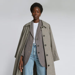 The ReWool® '80s Blazer | Blue / Brown Houndstooth