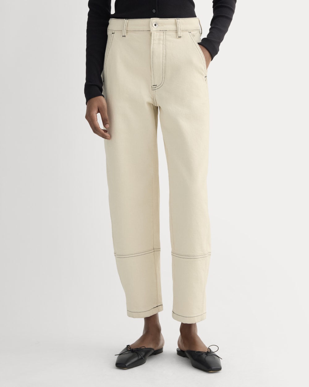 The Utility Barrel Jean | Ecru | Regular