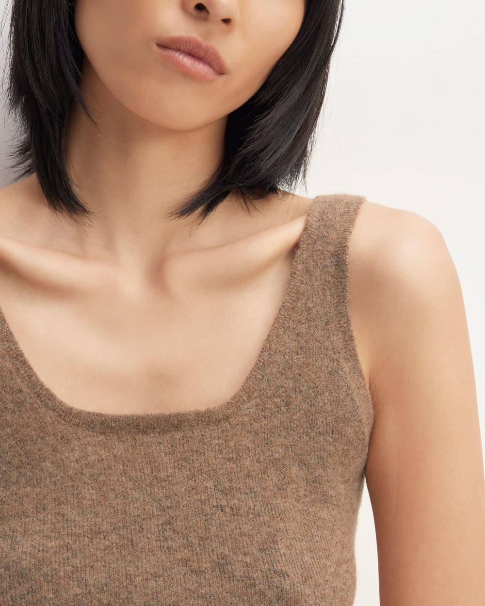 The Cozy-Stretch Tank | Heathered Toasted Coconut