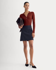 The Polo in Ultrasoft Merino | Merlot