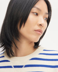 The Cotton-Merino Sweatshirt | Canvas / Lapis Blue